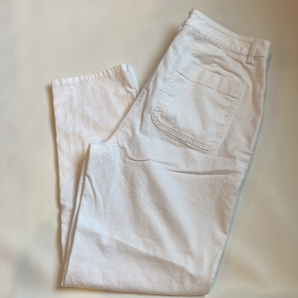 Eileen Fisher white cotton jeans size 10 EUC